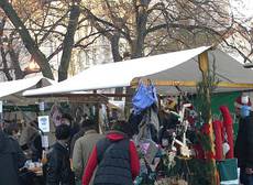 Auf dem Rixdorfer Weihnachtsmarkt. Foto: Jörg Zintgraf