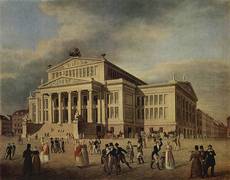 Das Schauspielhaus um 1821, das Fontane später als Theaterkritiker besuchte.